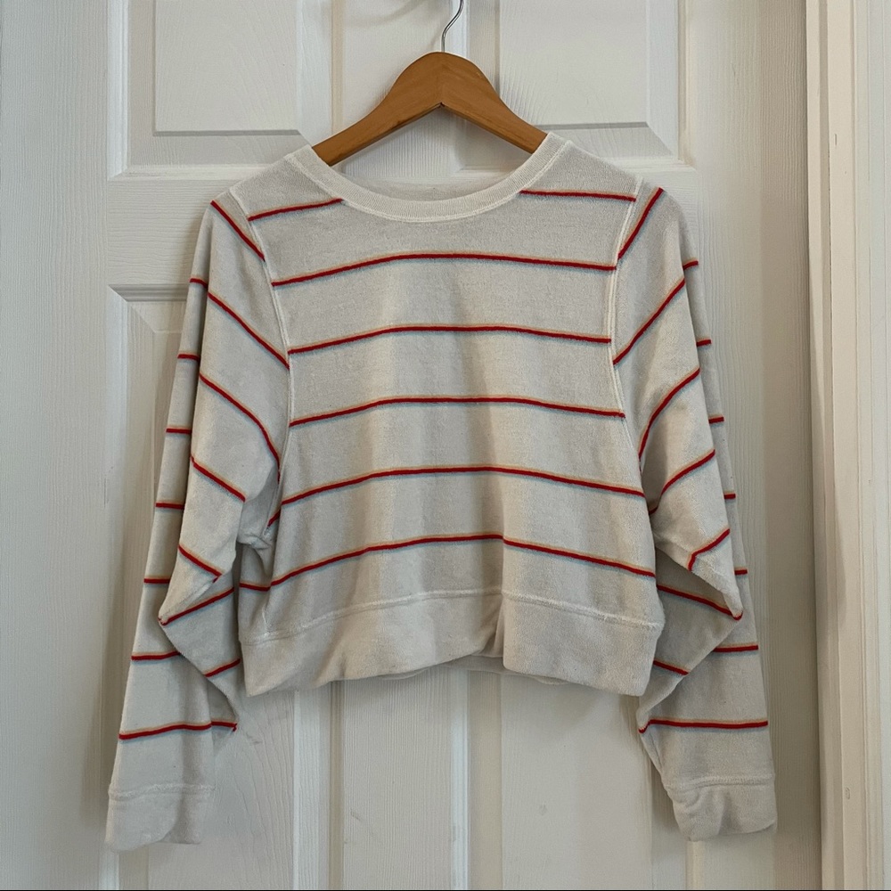 Cropped striped sweater